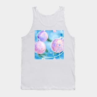 Watercolor christmas pattern Tank Top